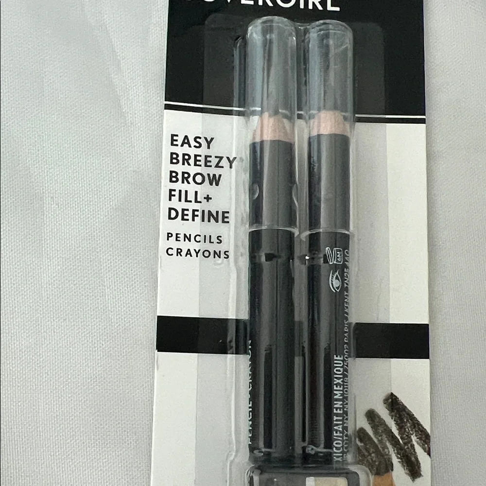 “🩷Bundle 4/$19” COVERGIRL Iced Plum Blush and Black Brow Pencil Set makeup bulky